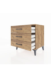 Hyperion Komodin 3 Çekmeceli 60x44x64 Çam-Çam
