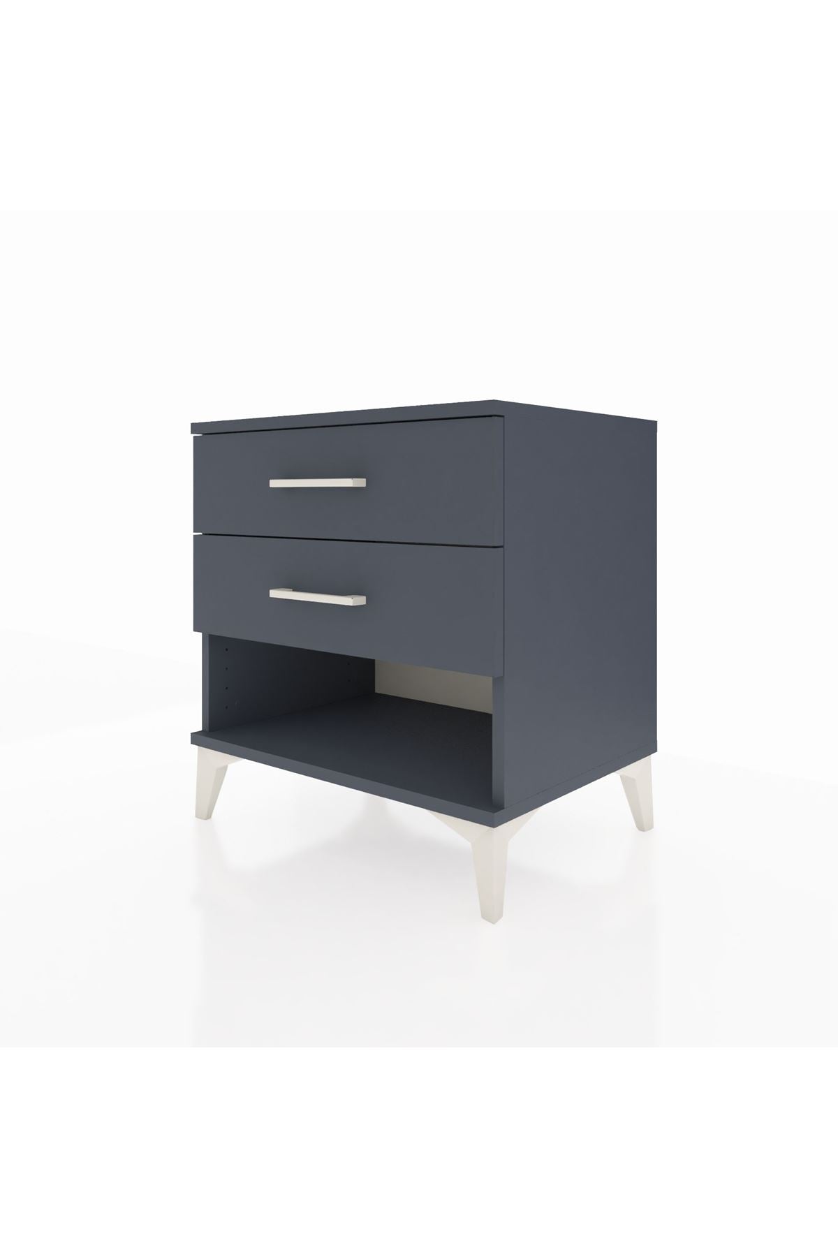 Hyperion Komodin 2 Çekmeceli 60x44x64 Antrasit-Antrasit