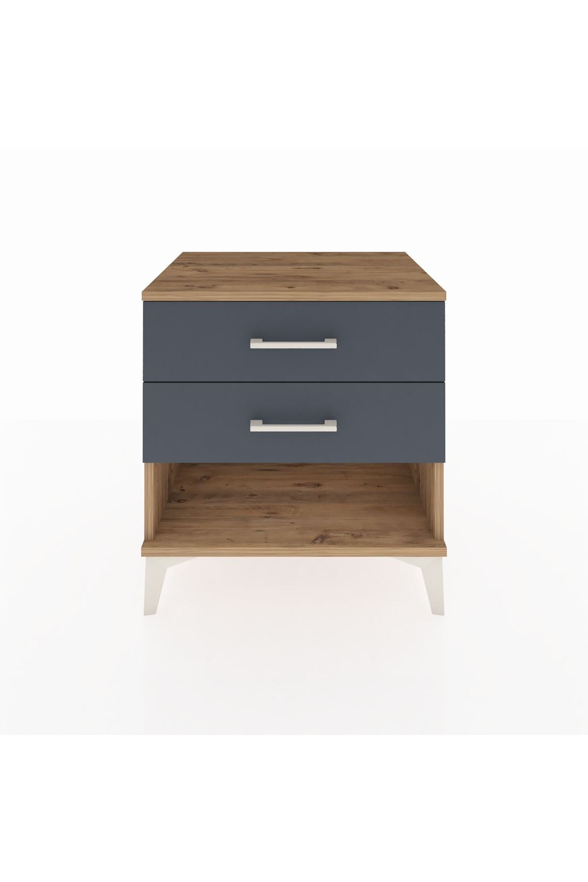 Hyperion Komodin 2 Çekmeceli 60x44x64 Çam-Antrasit