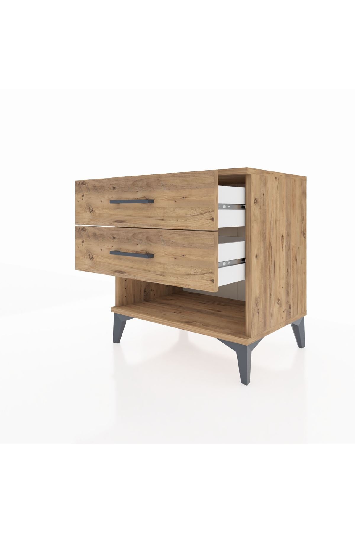 Hyperion Komodin 2 Çekmeceli 60x44x64 Çam-Çam