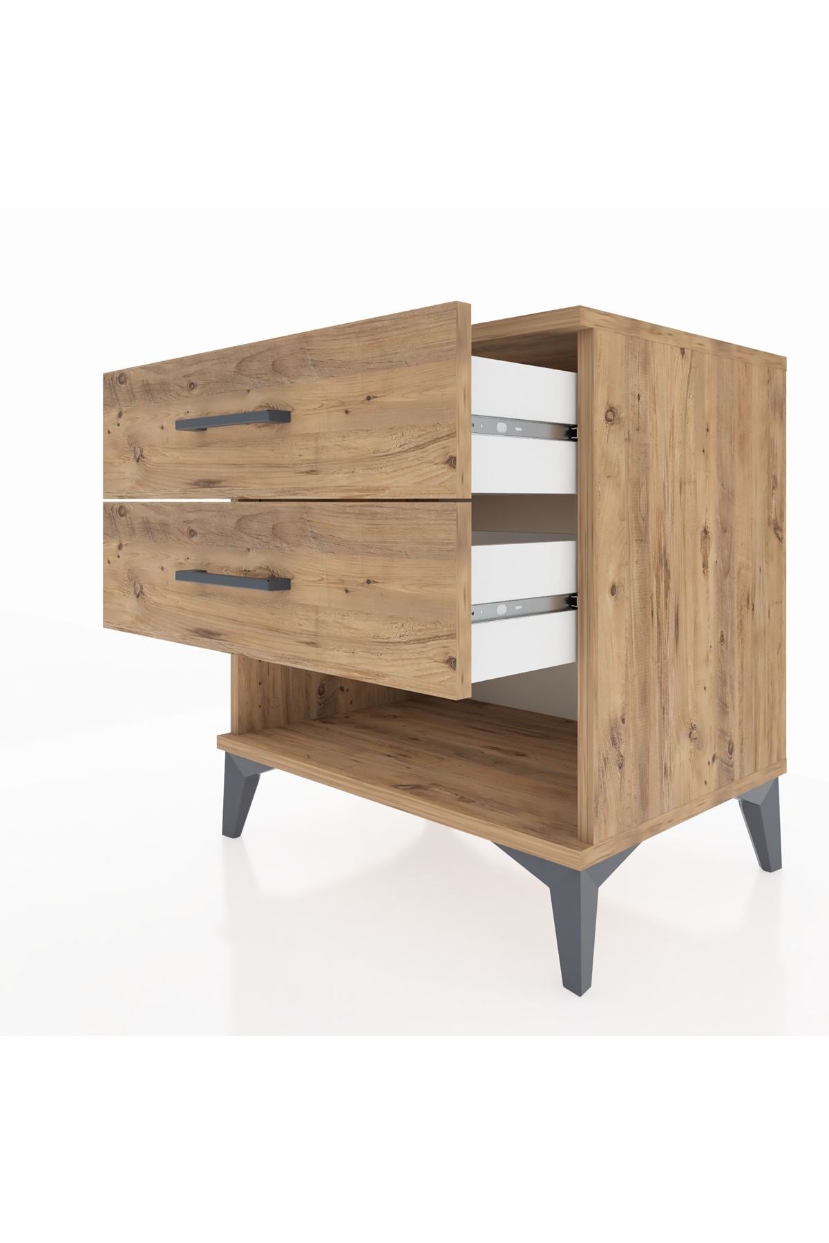 Hyperion Komodin 2 Çekmeceli 60x44x64 Çam-Çam