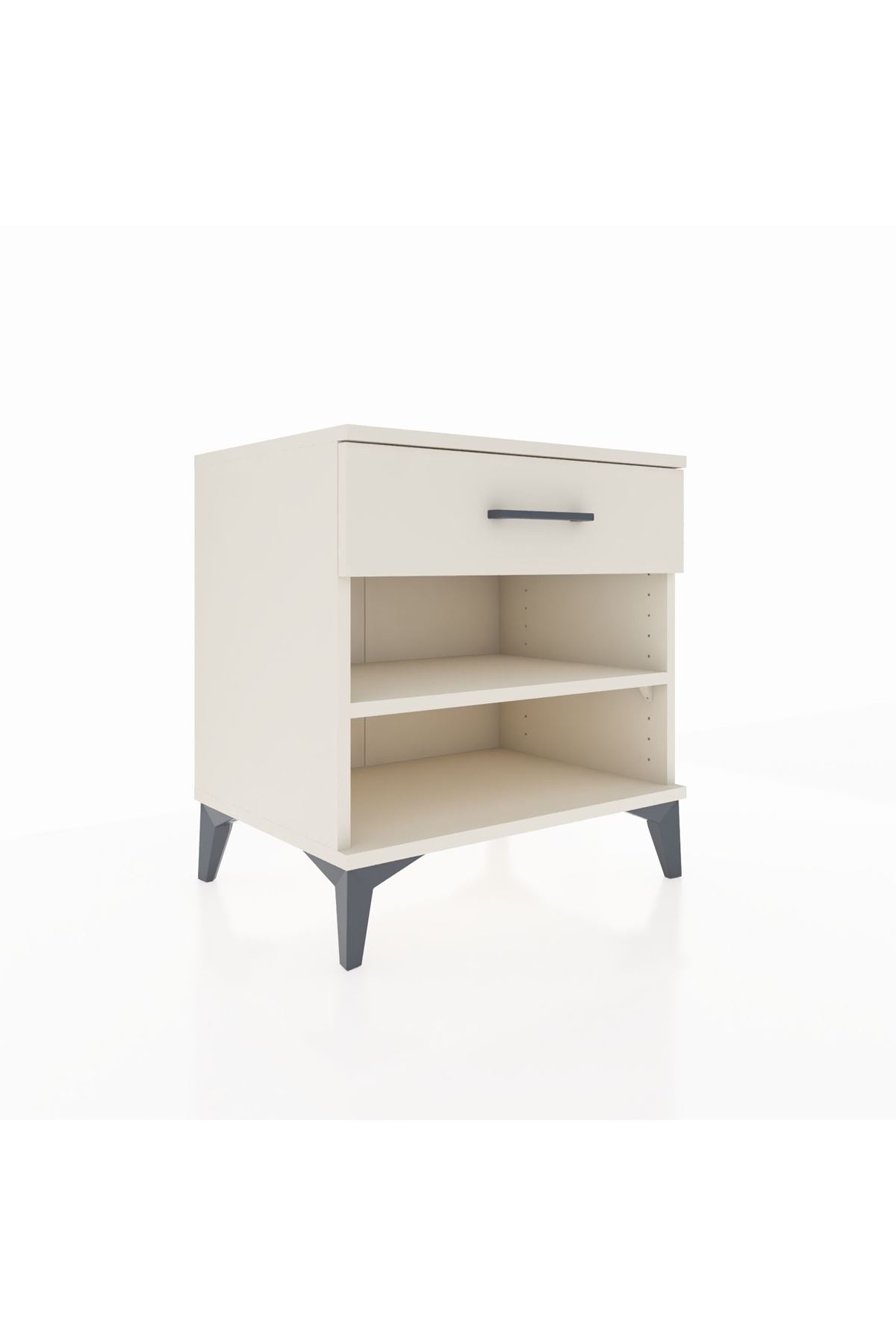 Hyperion Komodin Tek Raflı Tek Çekmeceli 60x44x64 Aytaşı-Aytaşı