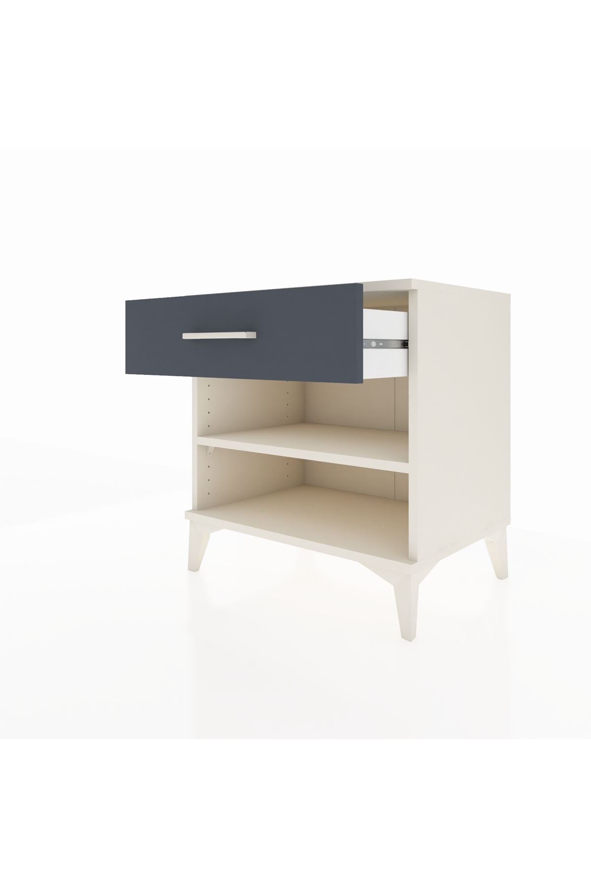 Hyperion Komodin Tek Raflı Tek Çekmeceli 60x44x64 Aytaşı-Antrasit