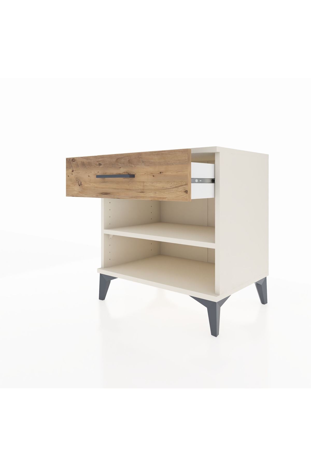 Hyperion Komodin Tek Raflı Tek Çekmeceli 60x44x64 Aytaşı-Çam