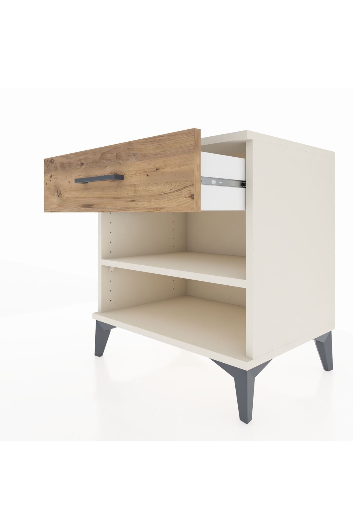 Hyperion Komodin Tek Raflı Tek Çekmeceli 60x44x64 Aytaşı-Çam