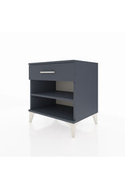 Hyperion Komodin Tek Raflı Tek Çekmeceli 60x44x64 Antrasit-Antrasit