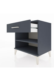 Hyperion Komodin Tek Raflı Tek Çekmeceli 60x44x64 Antrasit-Antrasit