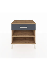 Hyperion Komodin Tek Raflı Tek Çekmeceli 60x44x64 Çam-Antrasit