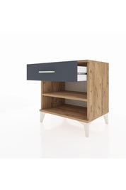 Hyperion Komodin Tek Raflı Tek Çekmeceli 60x44x64 Çam-Antrasit