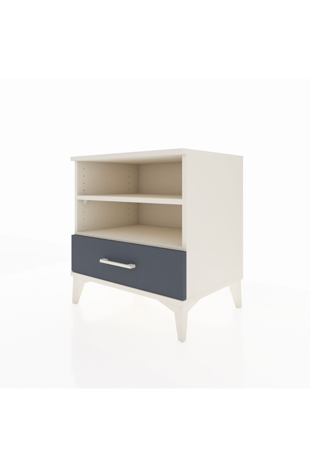 Hyperion Komodin 2 Raflı Tek Çekmeceli 60x44x64 Aytaşı-Antrasit