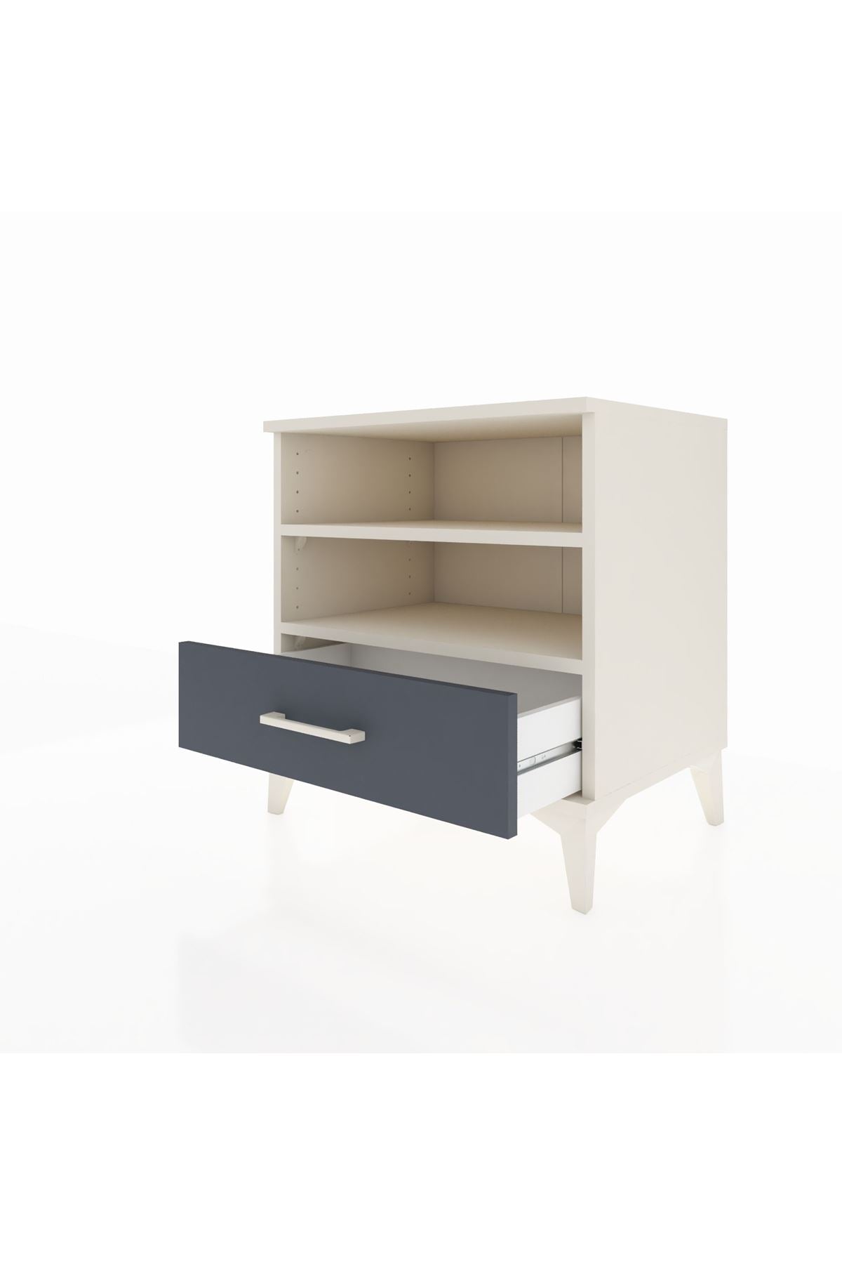 Hyperion Komodin 2 Raflı Tek Çekmeceli 60x44x64 Aytaşı-Antrasit