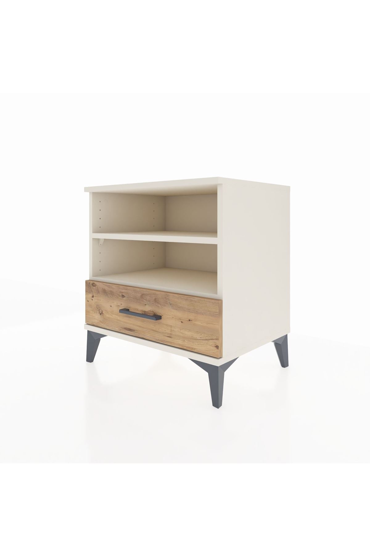 Hyperion Komodin 2 Raflı Tek Çekmeceli 60x44x64 Aytaşı-Çam