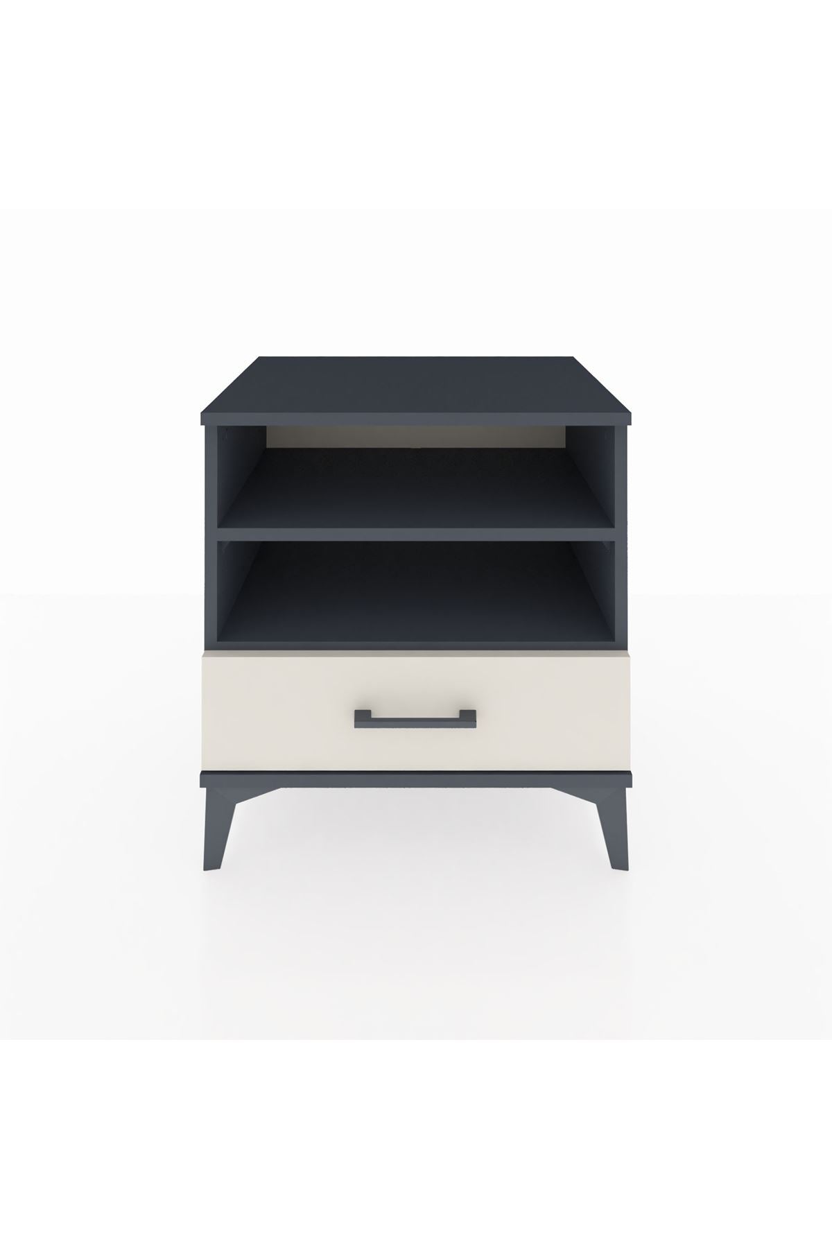 Hyperion Komodin 2 Raflı Tek Çekmeceli 60x44x64 Antrasit-Aytaşı