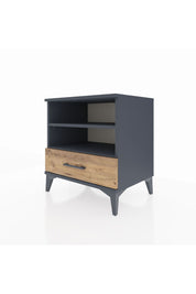 Hyperion Komodin 2 Raflı Tek Çekmeceli 60x44x64 Antrasit-Çam