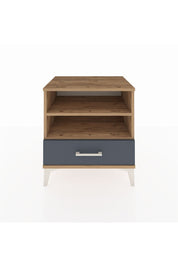 Hyperion Komodin 2 Raflı Tek Çekmeceli 60x44x64 Çam-Antrasit