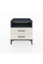 Hyperion Komodin Tek Raflı 2 Çekmeceli 60x44x64 Antrasit-Aytaşı