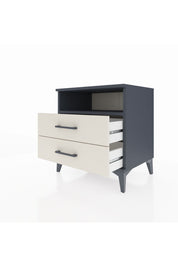 Hyperion Komodin Tek Raflı 2 Çekmeceli 60x44x64 Antrasit-Aytaşı