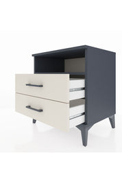 Hyperion Komodin Tek Raflı 2 Çekmeceli 60x44x64 Antrasit-Aytaşı