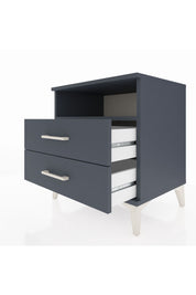 Hyperion Komodin Tek Raflı 2 Çekmeceli 60x44x64 Antrasit-Antrasit