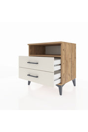 Hyperion Komodin Tek Raflı 2 Çekmeceli 60x44x64 Çam-Aytaşı