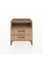 Hyperion Komodin Tek Raflı 2 Çekmeceli 60x44x64 Çam-Çam