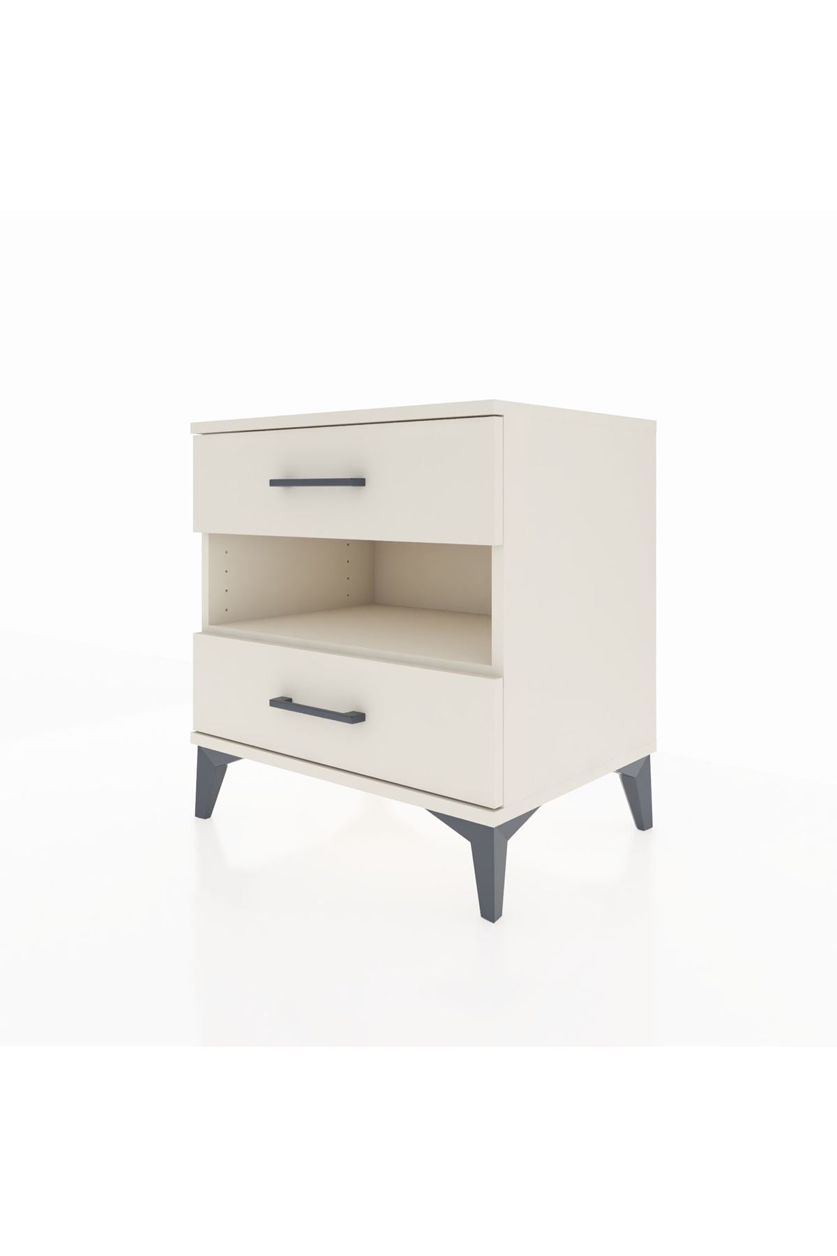 Hyperion Komodin Tek Raflı 2 Çekmeceli 60x44x64 Aytaşı-Aytaşı