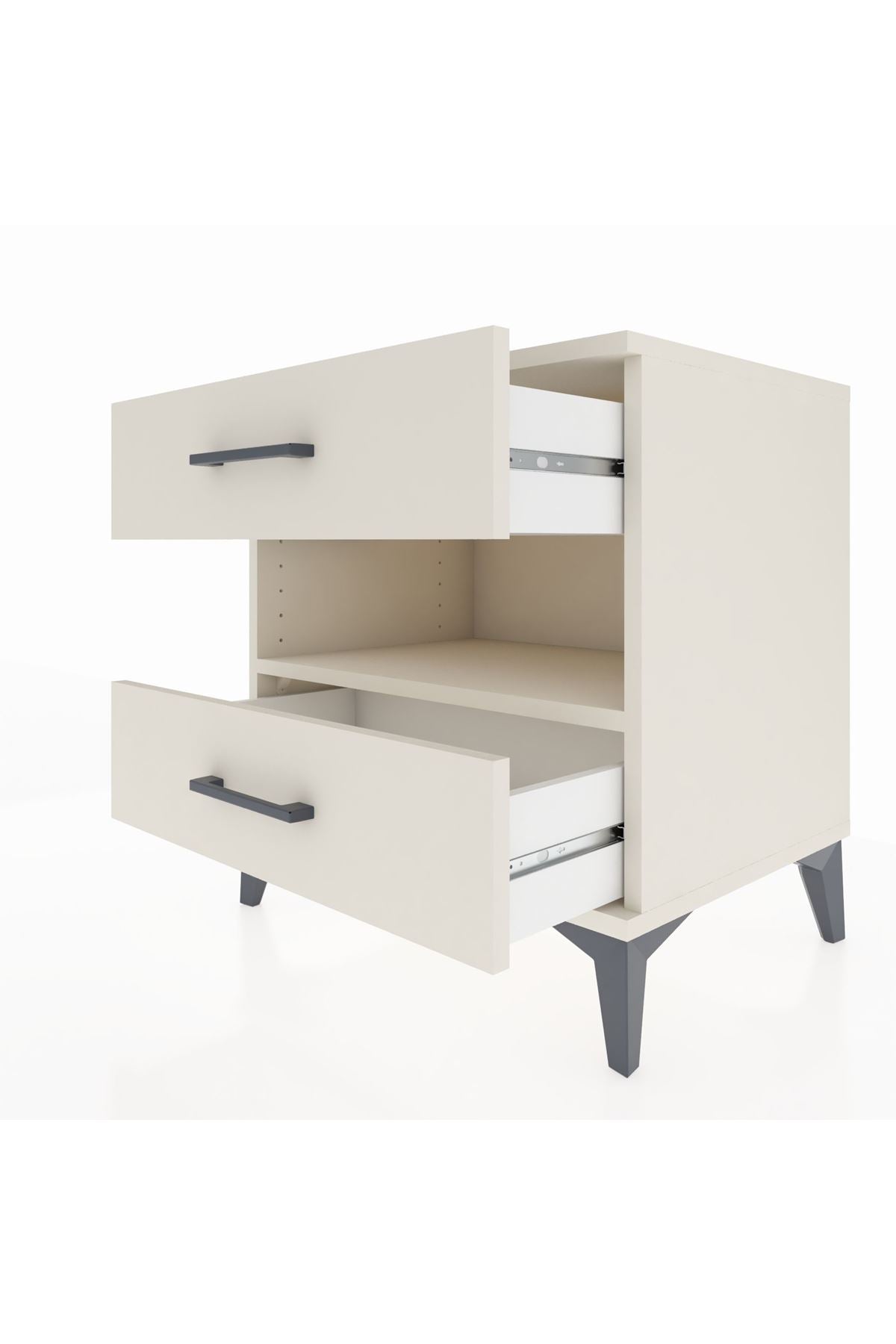 Hyperion Komodin Tek Raflı 2 Çekmeceli 60x44x64 Aytaşı-Aytaşı