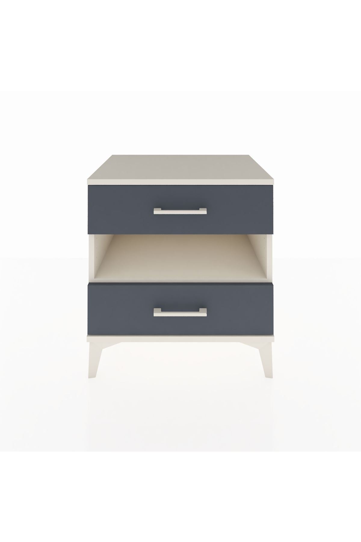 Hyperion Komodin Tek Raflı 2 Çekmeceli 60x44x64 Aytaşı-Antrasit