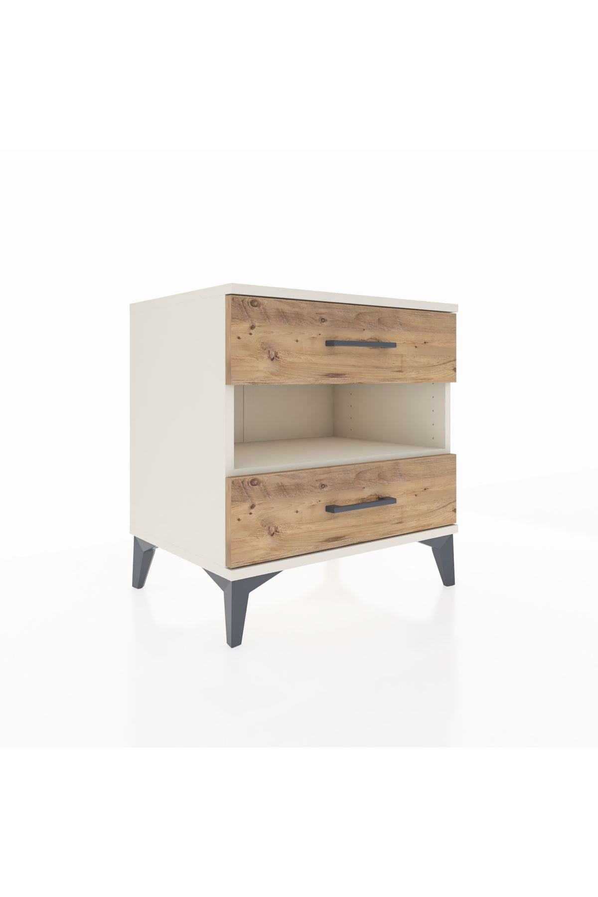 Hyperion Komodin Tek Raflı 2 Çekmeceli 60x44x64 Aytaşı-Çam