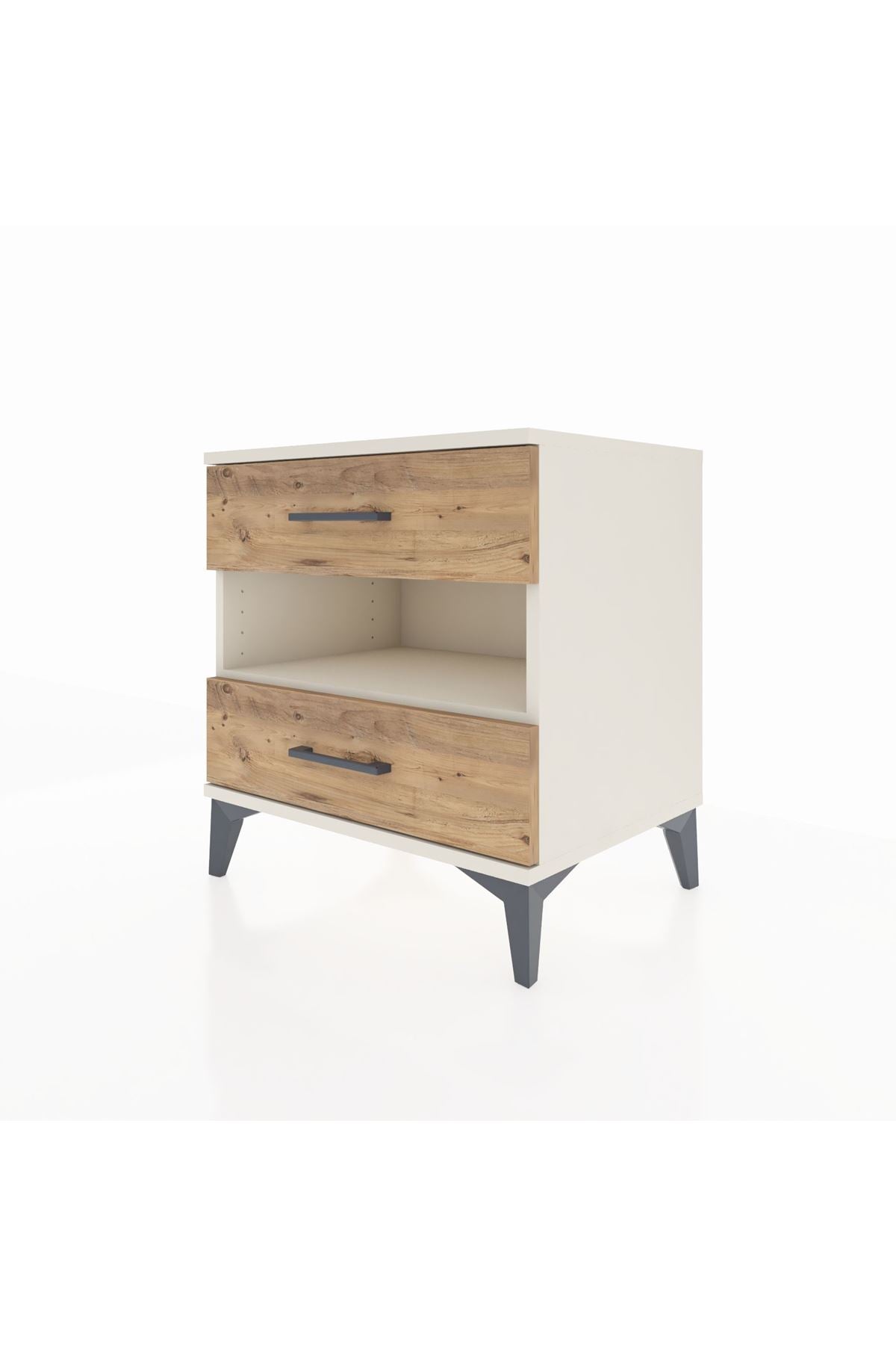Hyperion Komodin Tek Raflı 2 Çekmeceli 60x44x64 Aytaşı-Çam