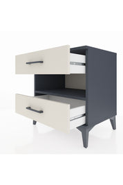 Hyperion Komodin Tek Raflı 2 Çekmeceli 60x44x64 Antrasit-Aytaşı