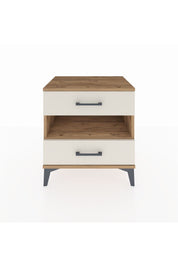 Hyperion Komodin Tek Raflı 2 Çekmeceli 60x44x64 Çam-Aytaşı