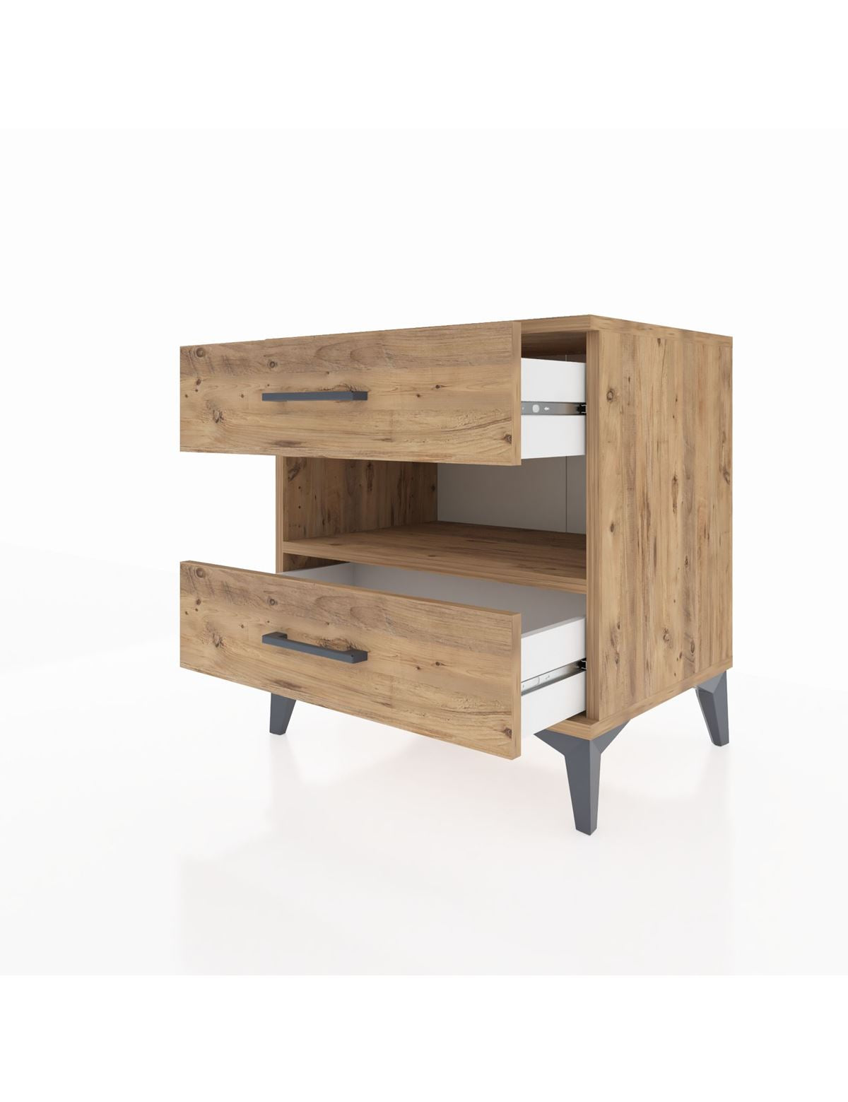 Hyperion Komodin Tek Raflı 2 Çekmeceli 60x44x64 - S45M006V9B