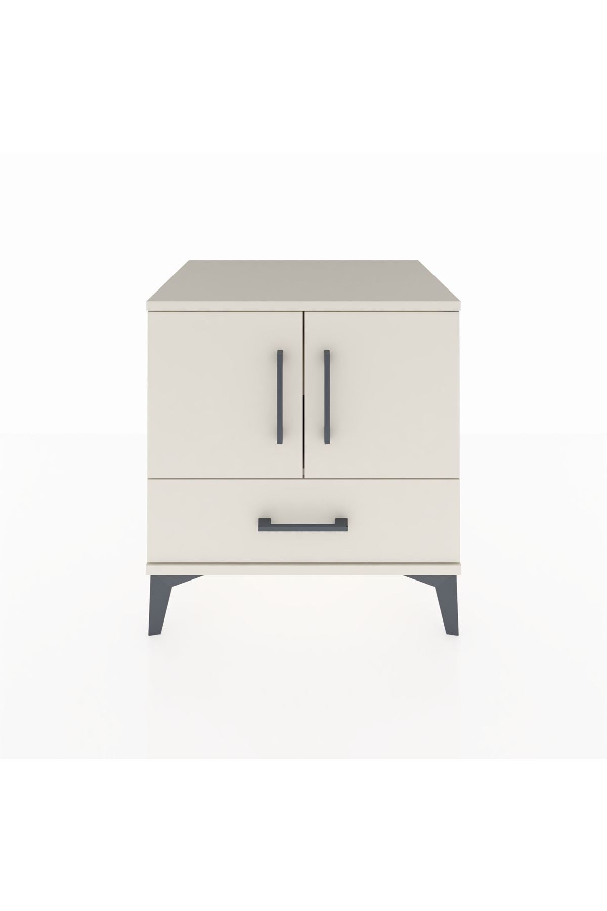 Hyperion Komodin 2 Raflı Tek Çekmeceli 2 Kapaklı 60x44x64 Aytaşı-Aytaşı