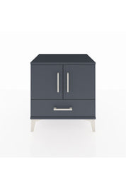 Hyperion Komodin 2 Raflı Tek Çekmeceli 2 Kapaklı 60x44x64 Antrasit-Antrasit