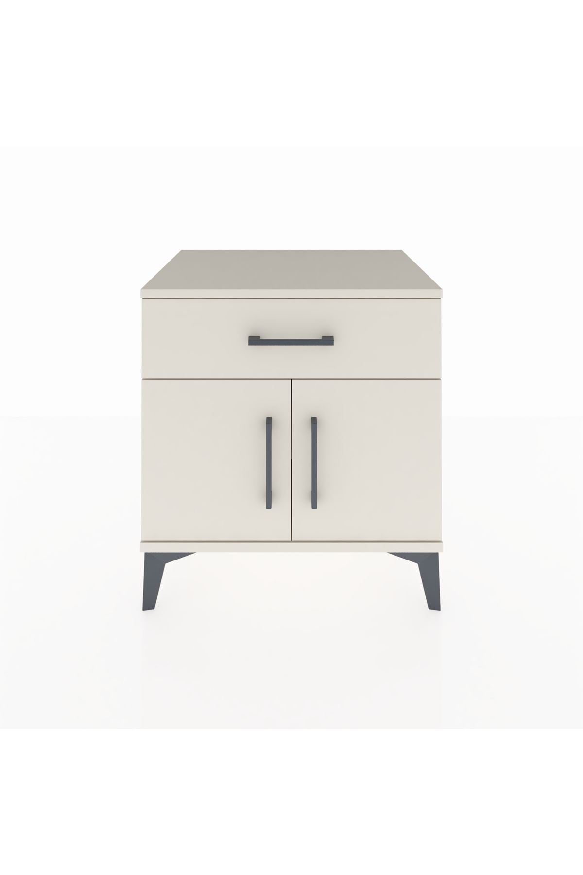 Hyperion Komodin Tek Raflı Tek Çekmeceli 2 Kapaklı 60x44x64 Aytaşı-Aytaşı