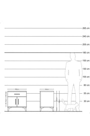 Hyperion Komodin Tek Raflı Tek Çekmeceli 2 Kapaklı 60x44x64 Aytaşı-Çam