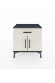 Hyperion Komodin Tek Raflı Tek Çekmeceli 2 Kapaklı 60x44x64 Antrasit-Aytaşı