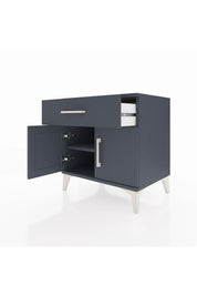 Hyperion Komodin Tek Raflı Tek Çekmeceli 2 Kapaklı 60x44x64 Antrasit-Antrasit