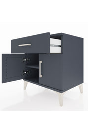 Hyperion Komodin Tek Raflı Tek Çekmeceli 2 Kapaklı 60x44x64 Antrasit-Antrasit