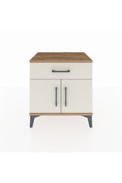 Hyperion Komodin Tek Raflı Tek Çekmeceli 2 Kapaklı 60x44x64 Çam-Aytaşı