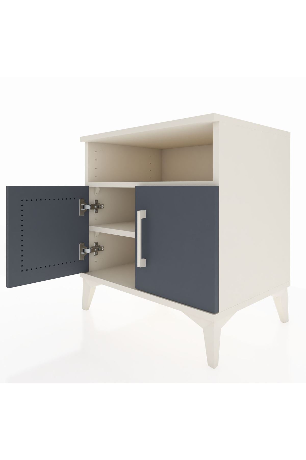 Hyperion Komodin 2 Raflı 2 Kapaklı 60x44x64 Aytaşı-Antrasit