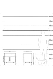 Hyperion Komodin 2 Raflı 2 Kapaklı 60x44x64 Aytaşı-Antrasit