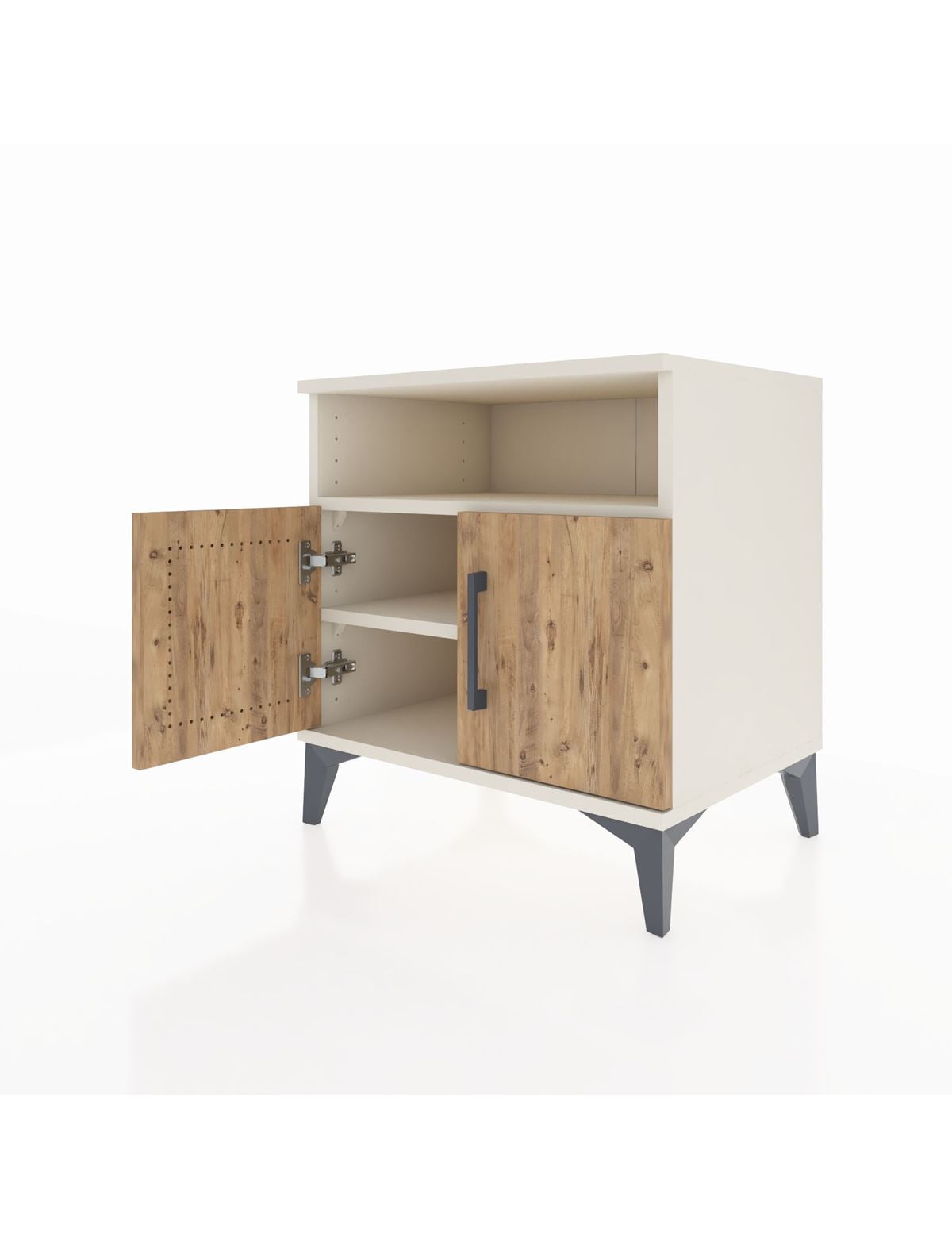 Hyperion Komodin 2 Raflı 2 Kapaklı 60x44x64 - S45M009V3B