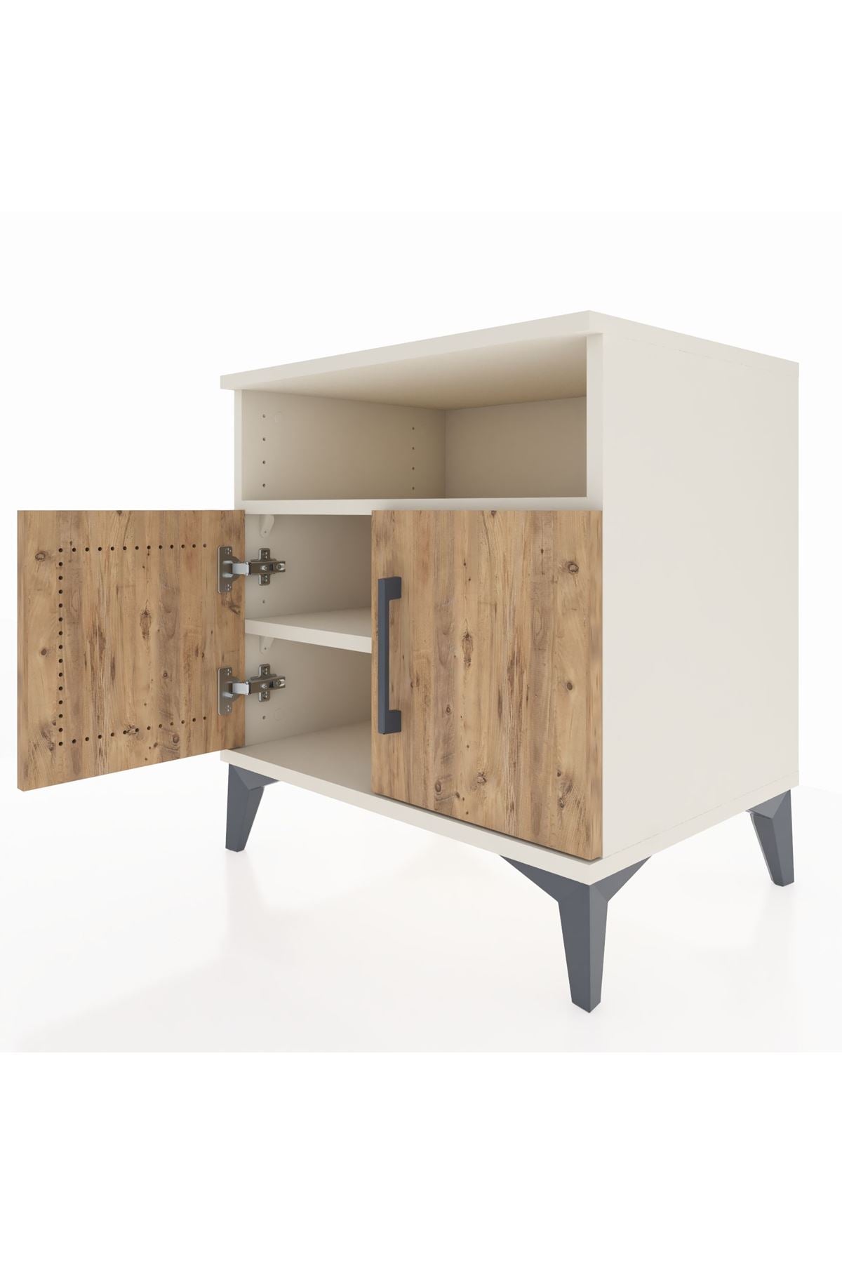 Hyperion Komodin 2 Raflı 2 Kapaklı 60x44x64 Aytaşı-Çam