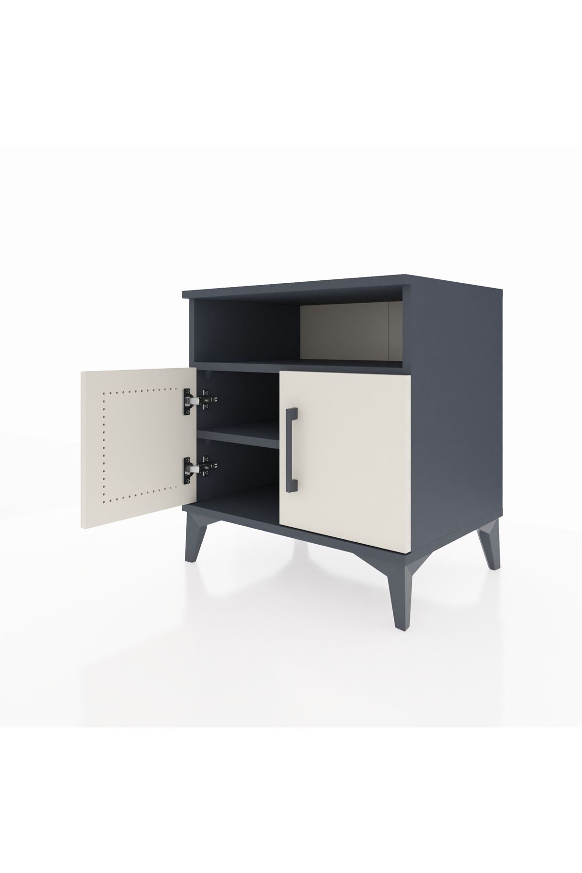 Hyperion Komodin 2 Raflı 2 Kapaklı 60x44x64 Antrasit-Aytaşı