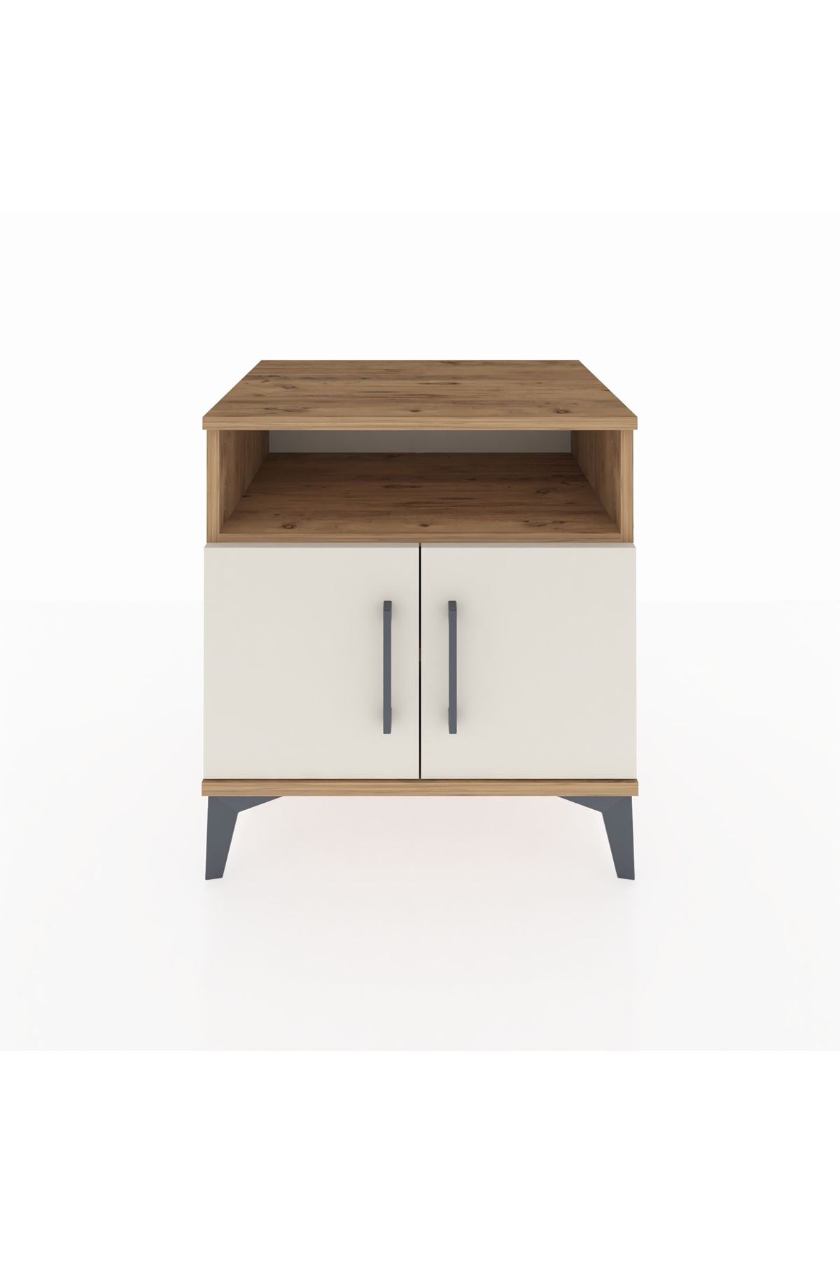 Hyperion Komodin 2 Raflı 2 Kapaklı 60x44x64 Çam-Aytaşı