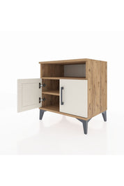 Hyperion Komodin 2 Raflı 2 Kapaklı 60x44x64 Çam-Aytaşı