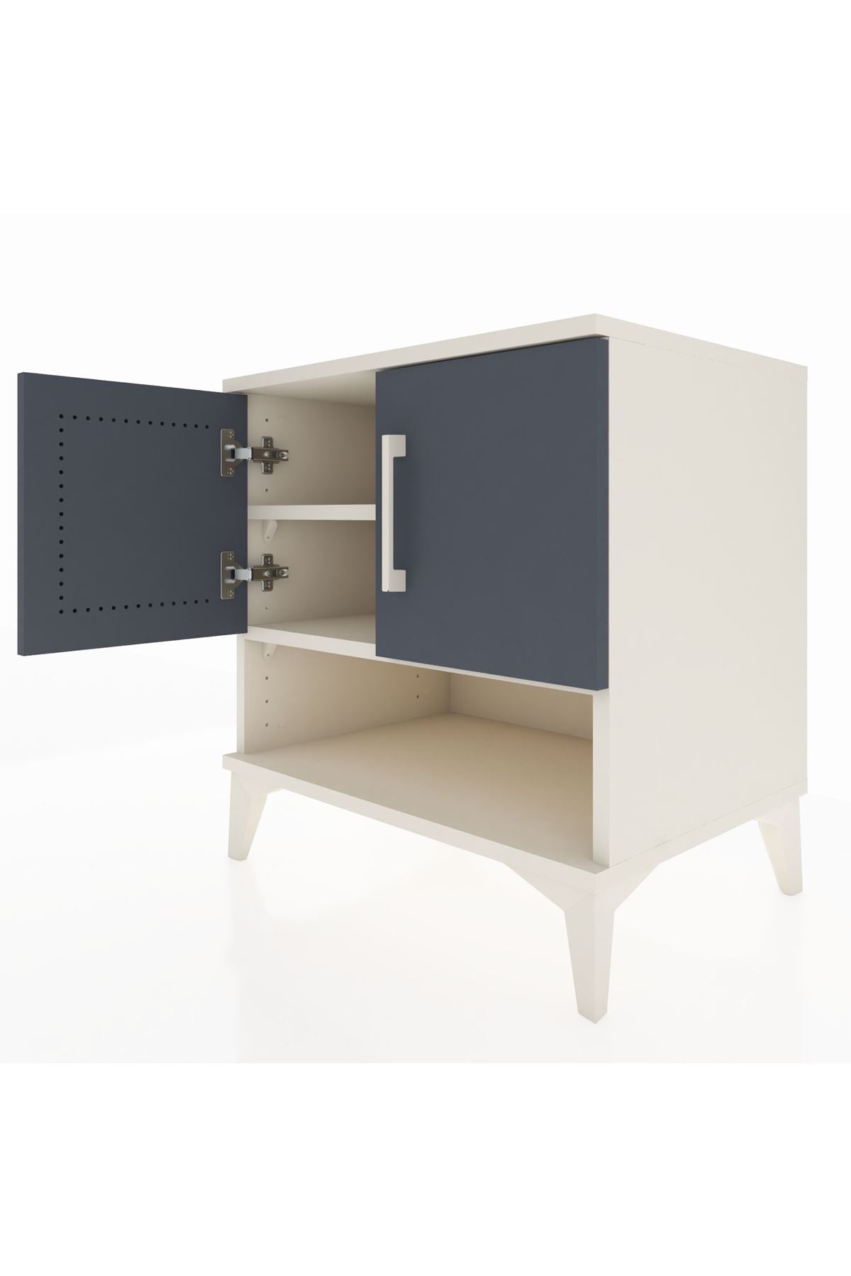 Hyperion Komodin 2 Raflı 2 Kapaklı 60x44x64 Aytaşı-Antrasit