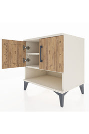 Hyperion Komodin 2 Raflı 2 Kapaklı 60x44x64 Aytaşı-Çam